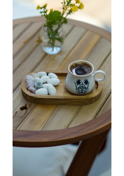 Ahşap Kahve, Çerez, Meyve Sunum Altlığı 4'lü Aile Paketi