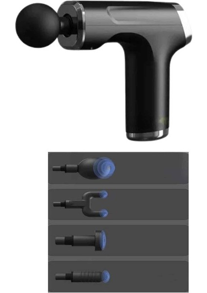 Profesyonel Masaj Tabancası Sporcu Masaj Aleti 4 Başlıklı Şarjlı Titreşimli indirimleri