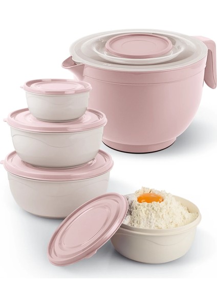 Mikser Kase & Karıştırma Kabı Set + 4'lü Kase Set