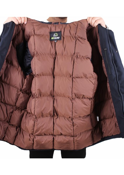 Erkek Büyük Beden Kapüşonlu Mont Lujo 2504 Lacıvert fırsatları