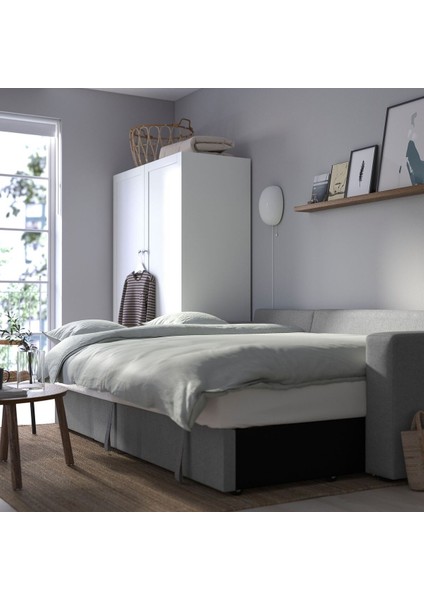 Bazalı Yataklı Köşe Kanepe, Tibbleby Bej-Gri modelleri