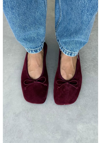 Maison Bordo Hakiki Deri Babet modelleri