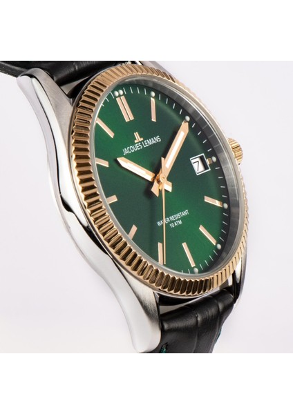 JL.50-4W Quartz Deri Siyah Yeşil Kadran 10 Atm 34 mm Kadın Kol Saati modelleri