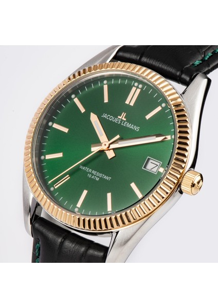 JL.50-4W Quartz Deri Siyah Yeşil Kadran 10 Atm 34 mm Kadın Kol Saati fırsatları