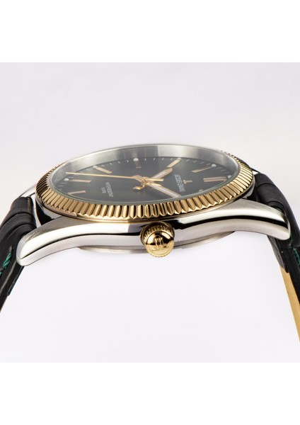JL.50-4W Quartz Deri Siyah Yeşil Kadran 10 Atm 34 mm Kadın Kol Saati indirimleri