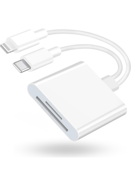 Büro Ev Ofis Cihazları Için Usbc-Ios Cam Storage Card Reader