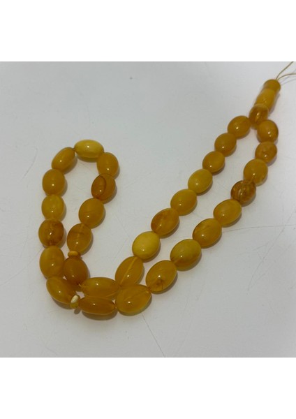 Doğal Kaya Damla Kehribar Tesbih 31LIK 54,50 Gram fiyatları
