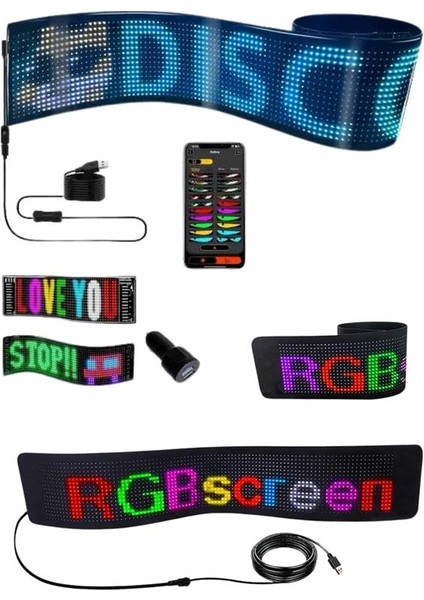 Matrix LED Cama Yapışan Telefon Kontrollü Panel Dijital Ekran Kumandalı indirimleri