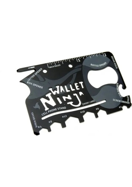 Bfs Ninja Wallet Survival Acil Durum Kiti / Kartı - 18 In 1