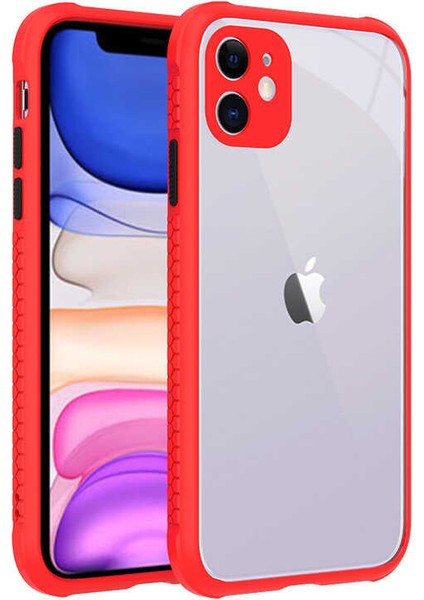 iPhone 11 Uyumlu ​​lckc Kaff Kapak-Kırmızı