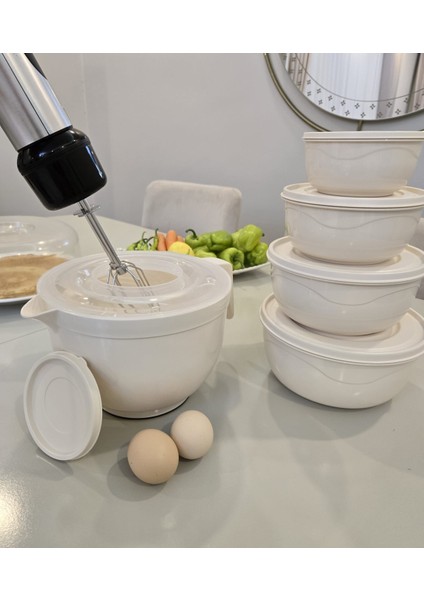 Mikser Kase & Karıştırma Kabı Set + 4'lü Kase Set