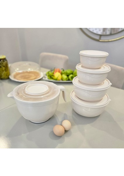 Mikser Kase & Karıştırma Kabı Set + 4'lü Kase Set