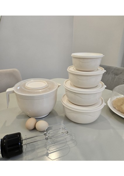 Mikser Kase & Karıştırma Kabı Set + 4'lü Kase Set