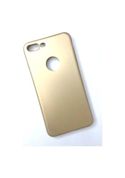 ESLIFETECH26AKSESUAR Iphone 7 Plus/ Iphone 8 Plus Uyumlu Rubber Silikon Arka Koruma Kılıf-Gold/altın Rengi