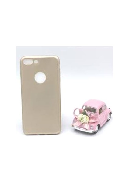 ESLIFETECH26AKSESUAR Iphone 7 Plus/ Iphone 8 Plus Uyumlu Rubber Silikon Arka Koruma Kılıf-Gold/altın Rengi modelleri