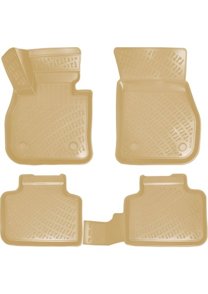 Rizline Bmw 1 Serisi F40 2019-2024 Ile Uyumlu 3D Havuzlu Paspas Bej