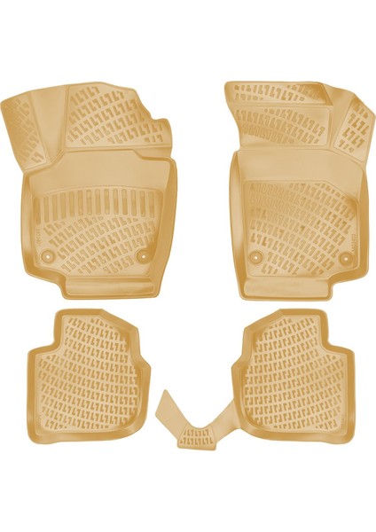 Rizline Seat Toledo 2012 Sonrası Ile Uyumlu 3D Havuzlu Paspas Bej