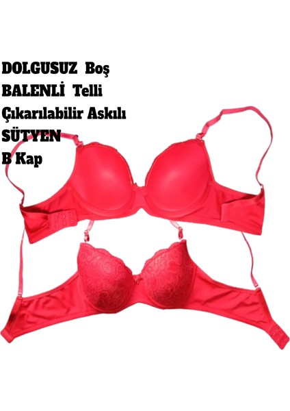 Sütyen Dolgusuz Boş Balenli Telli Çıkarılabilir Askılı B Kap modelleri