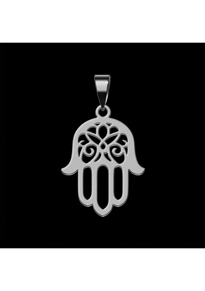 925 Ayar Gümüş Kolye Hamsa / Fatma’nın Eli SM9392
