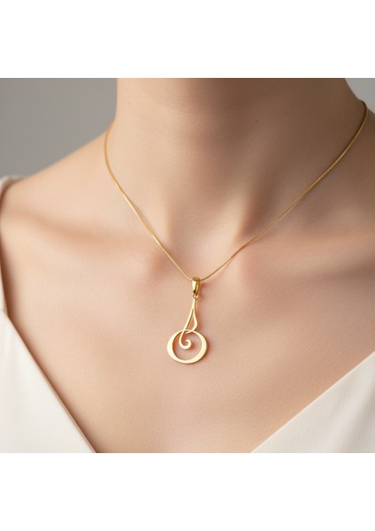14 Ayar Altın Kolye Ucu Harf B GM9458 1 gr