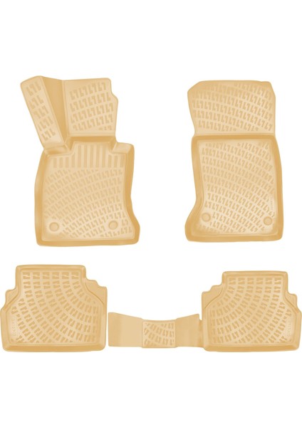 Rizline Bmw 5 Serisi E39 1996-2004 Ile Uyumlu 3D Havuzlu Paspas Bej
