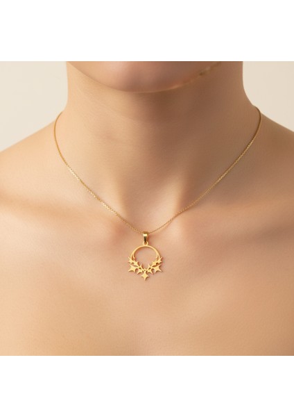 14 Ayar Altın Kolye Ucu Çobanpüskülü ve Ökseotu GM9268 1 gr