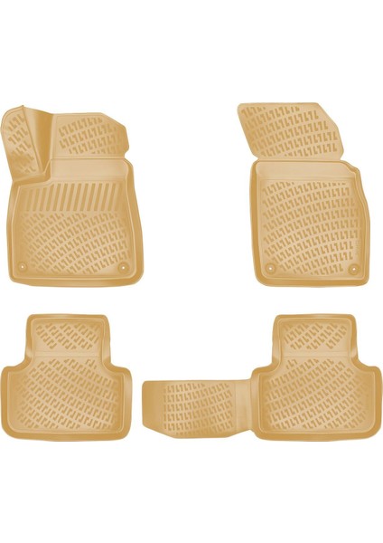 Rizline Audi Q7 2016 Sonrası Ile Uyumlu 3D Havuzlu Paspas Bej