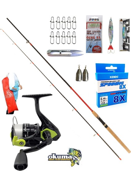 Okuma Fın Chaser 4000 274CM 7-30GR Okuma Wave Power Spin Olta Takımı Seti