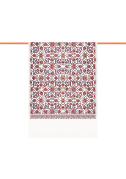 Krem Full Işlemeli Suzani Yün Şal modelleri