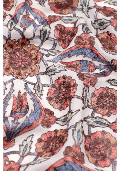 Krem Full Işlemeli Suzani Yün Şal fırsatları