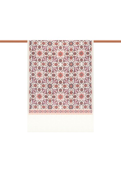 Krem Full Işlemeli Suzani Yün Şal modelleri