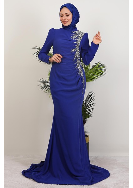 Akasya Buzy Abiye Gece Mavi fırsatları