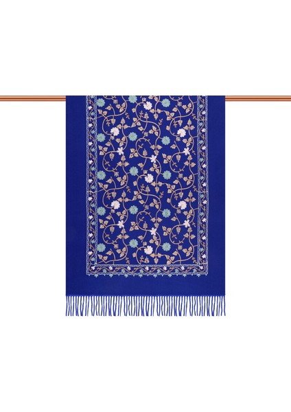 Saks Nakışlı Kışlık Şal modelleri