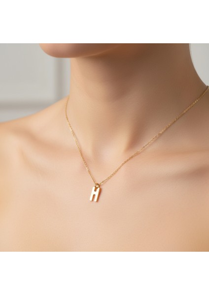 14 Ayar Altın Kolye Ucu Harf H GM9699 1 gr