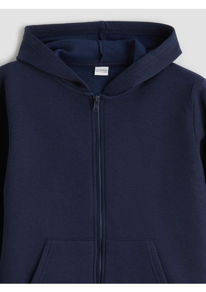 Kapüşonlu Erkek Çocuk Kalın Fermuarlı Sweatshirt (W5) modelleri