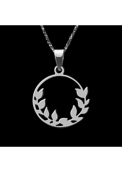 925 Ayar Gümüş Kolye Noel Çelengi SM9298