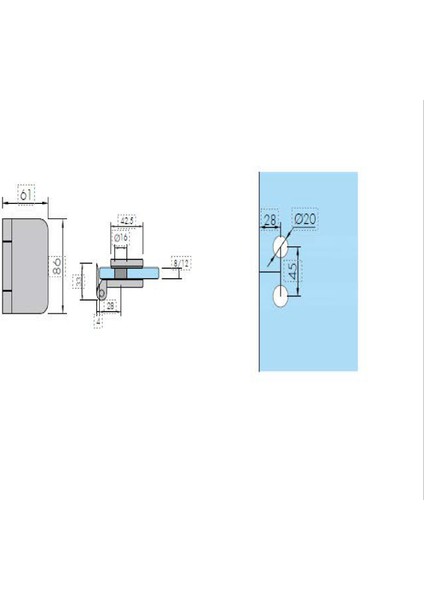 Siyah Cam Kapı Kollu Kilit, Cam Kapı Kilidi, Rondo Kapı Kolu, Alm. Karşılığı, 2 Adet Yaysız Menteşe modelleri