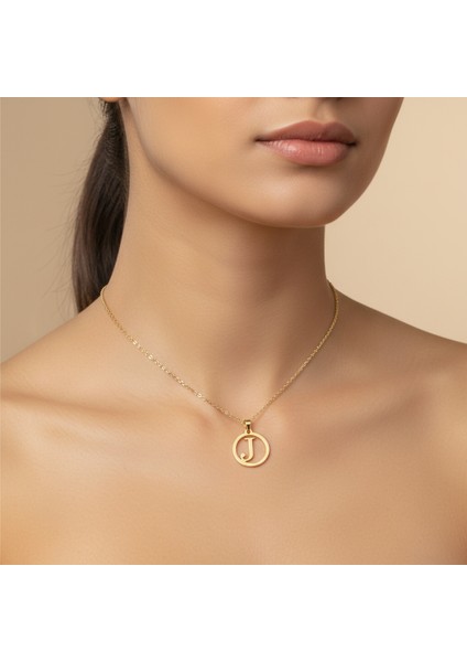 8 Ayar Altın Kolye Ucu Harf J GM9726 1 gr