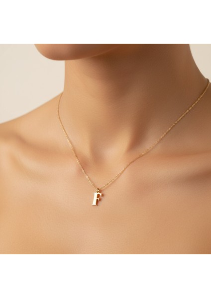 8 Ayar Altın Kolye Ucu Harf F GM9658 1 gr