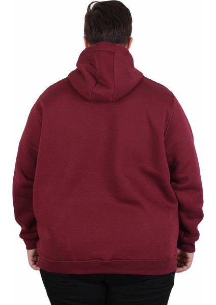 Mocgrande Büyük Beden Erkek Basic Sweat Kapüşonlu 11700 Murdum