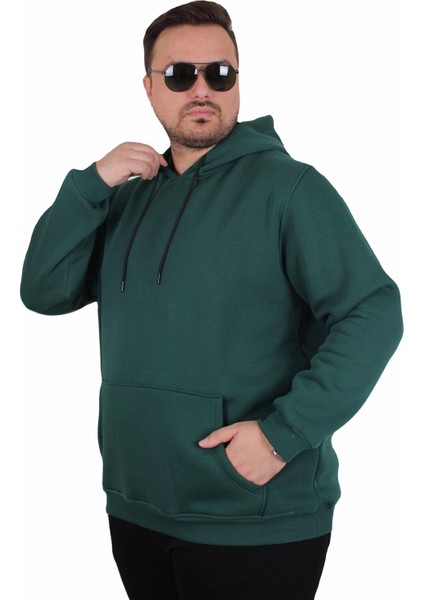 Mocgrande Büyük Beden Erkek Basic Sweat Kapüşonlu 11700 Neftı