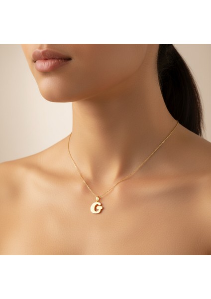 8 Ayar Altın Kolye Ucu Harf G GM9684 0.5 gr