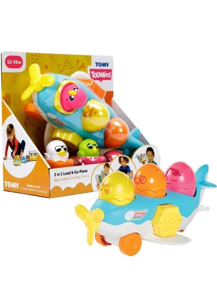 Bfs 73147 Tomy - 2si1 Arada Uçak ve Saklambaçlı Yumurtalar 12-36 Ay