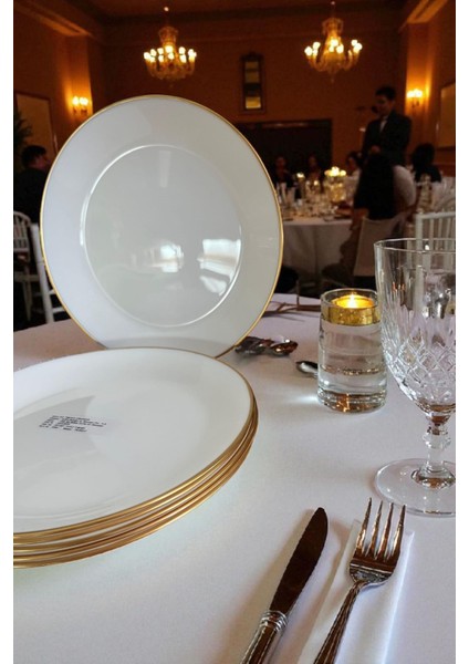 Oftast 24 Parça Yaldızlı 6 Kişilik Yemek Takımı Gld