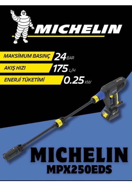 Şarjı Yıkama MPX250EDS Michelin modelleri