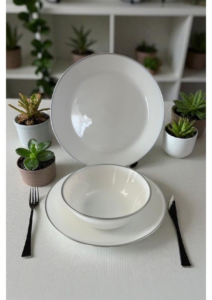 Oftast 18 Parça Yaldızlı Yemek Takımı modelleri