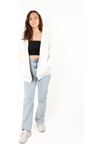 2501 Fermuarlı Kapşonlu Sweat