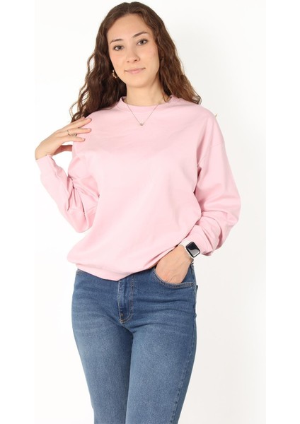 2676 Bisiklet Yaka Çelik Interlok Sweat