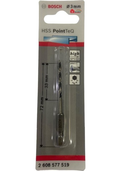 Pointteq Altıgen Şaftlı Hss Matkap Ucu 3 mm fiyatları