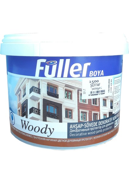 Füller Woody Su Bazlı Şeffaf Vernik 2,5 Litre